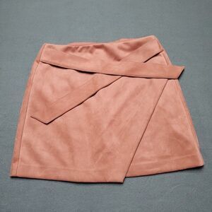 Ann Taylor Loft Womens Skirt 2 Petite Pink Velvet Stylish Hot Wrap Lined Thick
